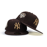 Brown New York Yankees Gray Bottom 2000 World Series Side Patch New Era 59Fifty Fitted