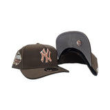 Brown New York Yankees Metallic Copper Logo Curved Brim Gray Bottom 1999 World Series Side Patch New Era 9Fifty Snapback