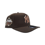 Brown New York Yankees Metallic Copper Logo Curved Brim Gray Bottom 1999 World Series Side Patch New Era 9Fifty Snapback