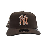 Brown New York Yankees Metallic Copper Logo Curved Brim Gray Bottom 1999 World Series Side Patch New Era 9Fifty Snapback