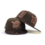 Walnut Brown Pittsburgh Pirates Dark brown Gray Bottom Pirates Side Patch New Era 9Fifty Snapback