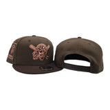 Walnut Brown Pittsburgh Pirates Dark brown Gray Bottom Pirates Side Patch New Era 9Fifty Snapback