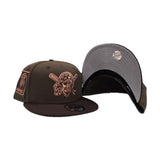 Walnut Brown Pittsburgh Pirates Dark brown Gray Bottom Pirates Side Patch New Era 9Fifty Snapback