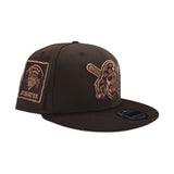 Walnut Brown Pittsburgh Pirates Dark brown Gray Bottom Pirates Side Patch New Era 9Fifty Snapback