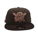 Walnut Brown Pittsburgh Pirates Dark brown Gray Bottom Pirates Side Patch New Era 9Fifty Snapback