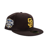 Brown San Diego Padres Gray Bottom 2016 All Star Game Side Patch New Era 59Fifty Fitted