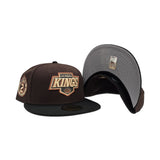 Dark Brown Los Angeles Kings Black Visor Gray Bottom 2x Champions Side Patch New Era 59Fifty Fitted