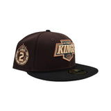 Dark Brown Los Angeles Kings Black Visor Gray Bottom 2x Champions Side Patch New Era 59Fifty Fitted
