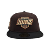 Dark Brown Los Angeles Kings Black Visor Gray Bottom 2x Champions Side Patch New Era 59Fifty Fitted