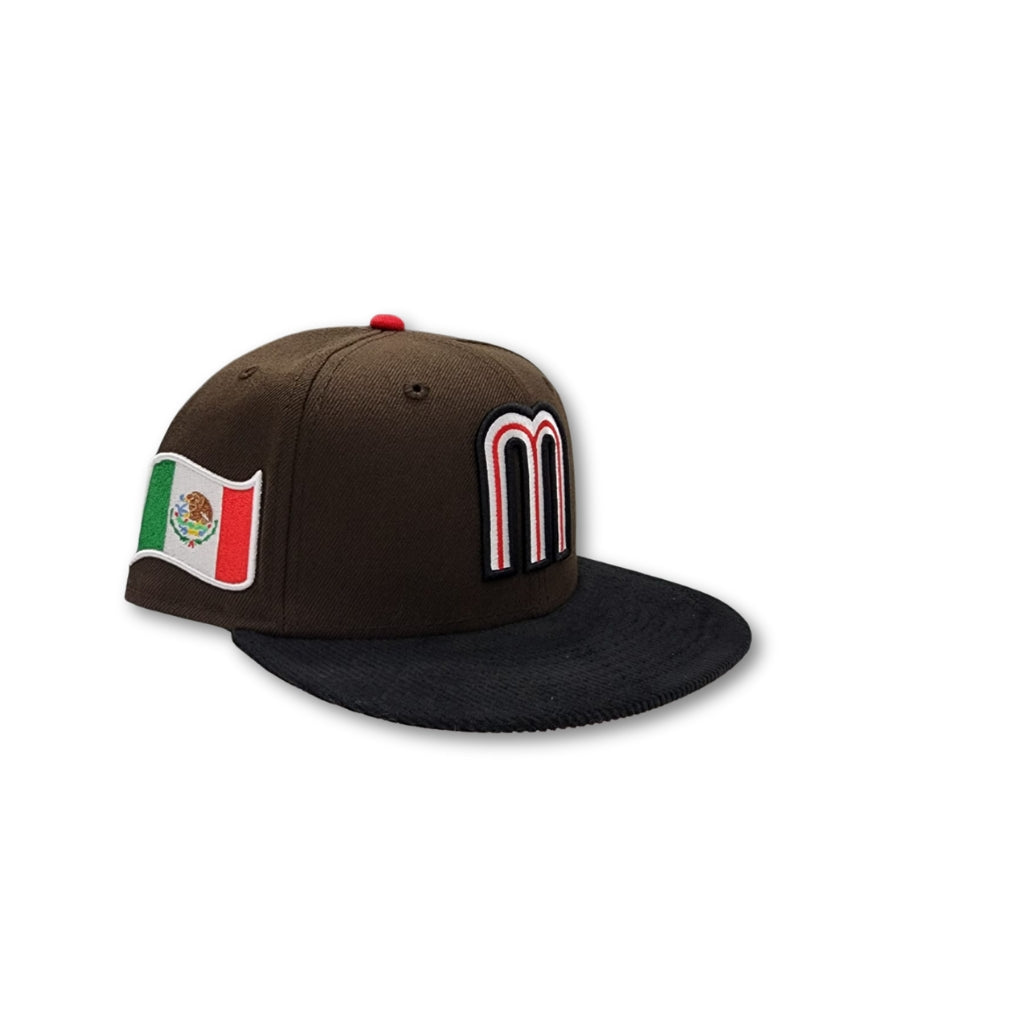 Brown Mexico Black Corduroy Visor Red Bottom 2023 World Baseball