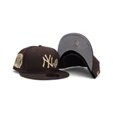 Brown New York Yankees Rose Logo Gray Bottom 2000 Subway Series Side Patch New Era 9Fifty Snapback