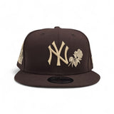 Brown New York Yankees Rose Logo Gray Bottom 2000 Subway Series Side Patch New Era 9Fifty Snapback