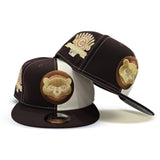 Brown Off White Split Chicago Cubs Gray Bottom 1990 All Star Game Side Patch New Era 9Fifty Snapback