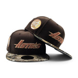 Brown Houston Astros Real Tree Visor Gray Bottom 35 Great Years Side Patch New Era 59Fifty Fitted