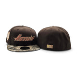 Brown Houston Astros Real Tree Visor Gray Bottom 35 Great Years Side Patch New Era 59Fifty Fitted
