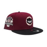 Burgundy Chicago Cubs Black Visor Gray Bottom 1990 All Star Game Side Patch New Era 9Fifty Snapback