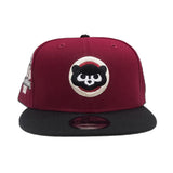 Burgundy Chicago Cubs Black Visor Gray Bottom 1990 All Star Game Side Patch New Era 9Fifty Snapback