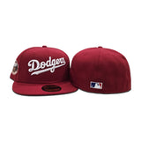 Brick Red Los Angeles Dodgers Green Bottom World Series Side Patch New Era 59Fifty Fitted