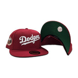 Brick Red Los Angeles Dodgers Green Bottom World Series Side Patch New Era 59Fifty Fitted