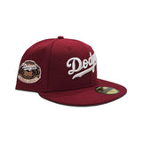 Brick Red Los Angeles Dodgers Green Bottom World Series Side Patch New Era 59Fifty Fitted