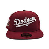 Brick Red Los Angeles Dodgers Green Bottom World Series Side Patch New Era 59Fifty Fitted