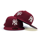 Burgundy New York Yankees Gray Bottom 2000 World Series Side Patch New Era 59Fifty Fitted