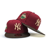 Brick Red New York Yankees Brown Visor Green Bottom 1999 World Series Side Patch New Era 59Fifty Fitted