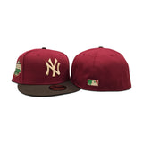 Brick Red New York Yankees Brown Visor Green Bottom 1999 World Series Side Patch New Era 59Fifty Fitted