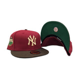 Brick Red New York Yankees Brown Visor Green Bottom 1999 World Series Side Patch New Era 59Fifty Fitted