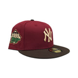 Brick Red New York Yankees Brown Visor Green Bottom 1999 World Series Side Patch New Era 59Fifty Fitted