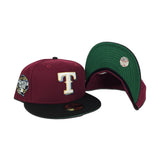 Brick Red Texas Rangers Black Visor Green Bottom 2024 All Star Game Side Patch New Era 59Fifty Fitted