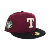 Brick Red Texas Rangers Black Visor Green Bottom 2024 All Star Game Side Patch New Era 59Fifty Fitted