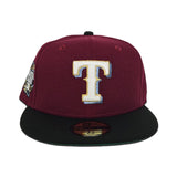 Brick Red Texas Rangers Black Visor Green Bottom 2024 All Star Game Side Patch New Era 59Fifty Fitted