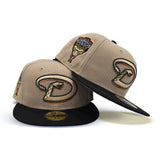 Camel Arizona Diamondbacks Black Visor Gray Bottom 1998 Inaugural Season Side Patch New Era 59Fifty Fitted