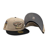 Camel Arizona Diamondbacks Black Visor Gray Bottom 1998 Inaugural Season Side Patch New Era 59Fifty Fitted