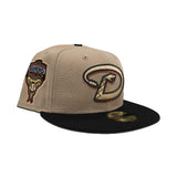 Camel Arizona Diamondbacks Black Visor Gray Bottom 1998 Inaugural Season Side Patch New Era 59Fifty Fitted