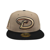 Camel Arizona Diamondbacks Black Visor Gray Bottom 1998 Inaugural Season Side Patch New Era 59Fifty Fitted