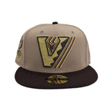 Camel Arizona Diamondbacks Upside Down Logo Brown Visor Gray Bottom 2011 All Star Game Side Patch New Era 59Fifty Fitted