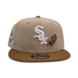 Tan Chicago White Sox Rose Khaki Visor Gray Bottom 2003 All Star Game Side Patch New Era 9Fifty Snapback