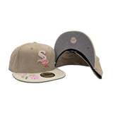 Camel Hand Stitched Floral Chicago White Sox Gray Bottom New Era 59Fifty Fitted