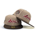 Camel Houston Astros Brown Visor Gray Bottom 45th Anniversary Side Patch New Era 59Fifty Fitted