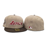 Camel Houston Astros Brown Visor Gray Bottom 45th Anniversary Side Patch New Era 59Fifty Fitted