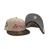 Camel Houston Astros Brown Visor Gray Bottom 45th Anniversary Side Patch New Era 59Fifty Fitted