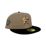 Camel Houston Astros Black Visor Gray Bottom 2022 World Series Side Patch New Era 59Fifty Fitted