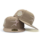 Camel Houston Astros Pink Bottom 2022 World Series Side Patch New Era 59Fifty Fitted