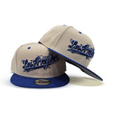 Vegas Gold Los Angeles Dodgers Royal Blue Visor Gray Bottom City Art New Era 9Fifty Snapback