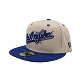 Vegas Gold Los Angeles Dodgers Royal Blue Visor Gray Bottom City Art New Era 9Fifty Snapback