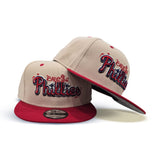 Vegas Gold Philadelphia Phillies Red Visor Gray Bottom City Art New Era 9Fifty Snapback