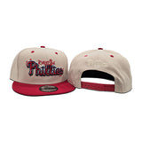 Vegas Gold Philadelphia Phillies Red Visor Gray Bottom City Art New Era 9Fifty Snapback