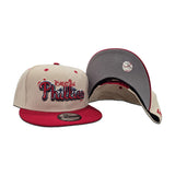 Vegas Gold Philadelphia Phillies Red Visor Gray Bottom City Art New Era 9Fifty Snapback